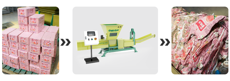 compactación de tetra pack