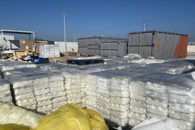 bloque comprimido de plumavit reciclado